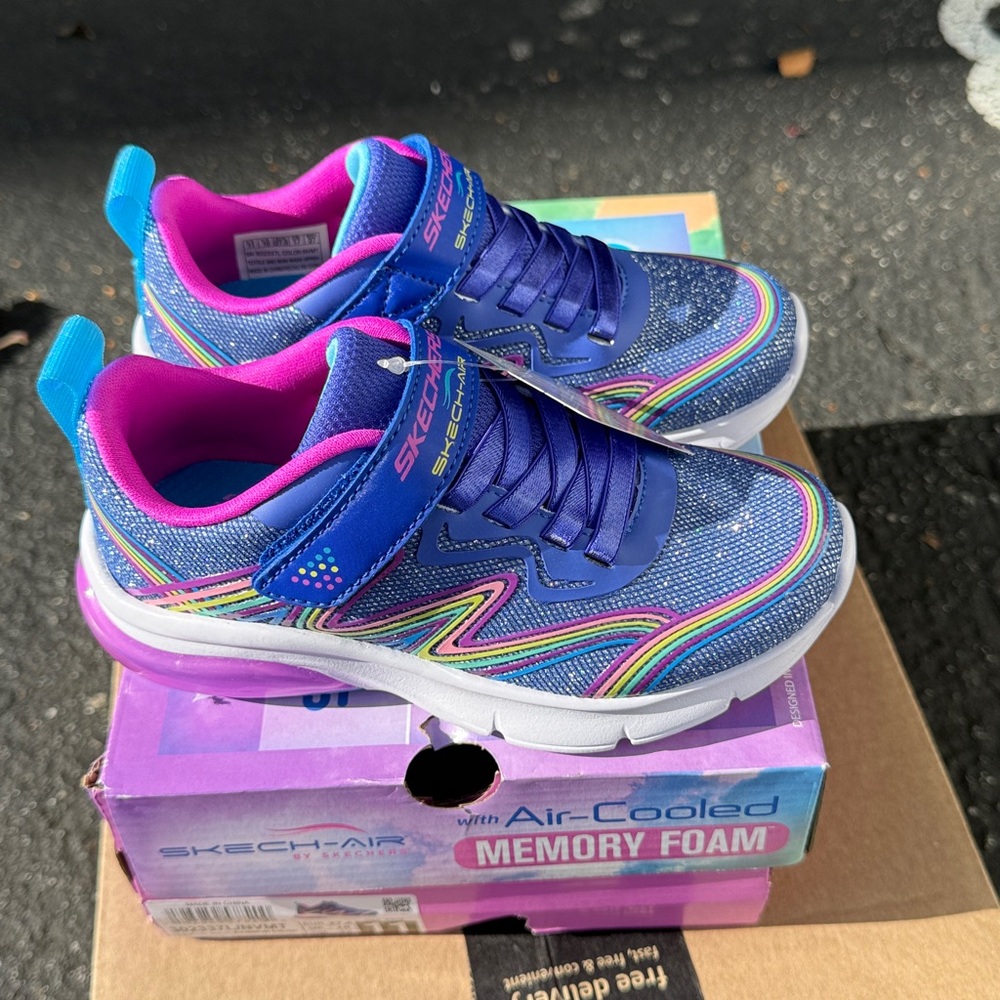 Skechers Kids' Vibrant Rainbow Sparkle Sneakers